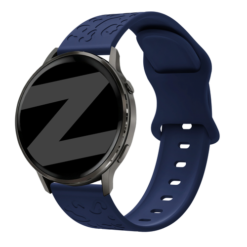 Bandz Garmin Forerunner 265s Silicone Strap 'Leopard' (Dark Blue)