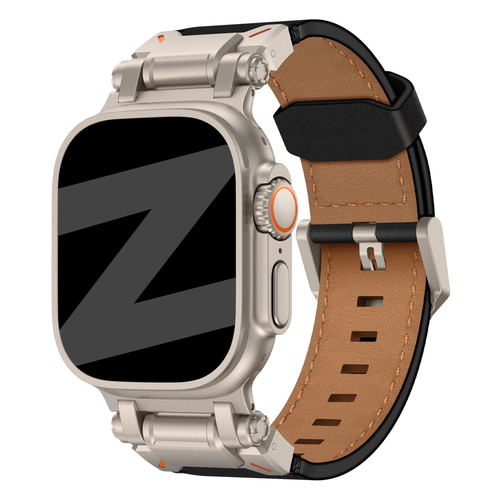 Bandz Correa cuero 'Explorer' Apple Watch Ultra (negro)