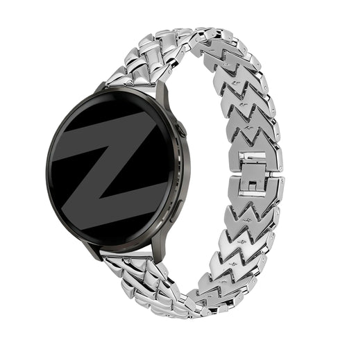 Bandz Huawei Watch GT 5 - 41mm Metal Strap 'V-Type' (Silver)