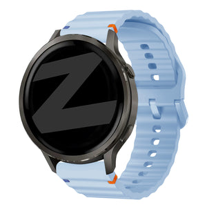 Bandz Garmin Forerunner 570 - 47mm Silicone Strap 'Wave' (Light Blue)