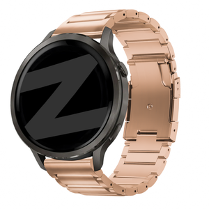 Bandz Garmin Vivoactive 3 Titanium Link Strap (Rose Gold)