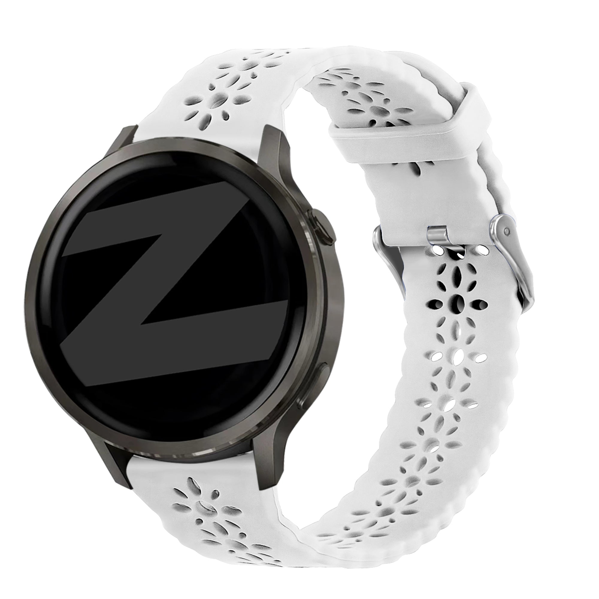 Bandz Garmin Vivoactive 3 Silicone Strap 'Lace' (White)