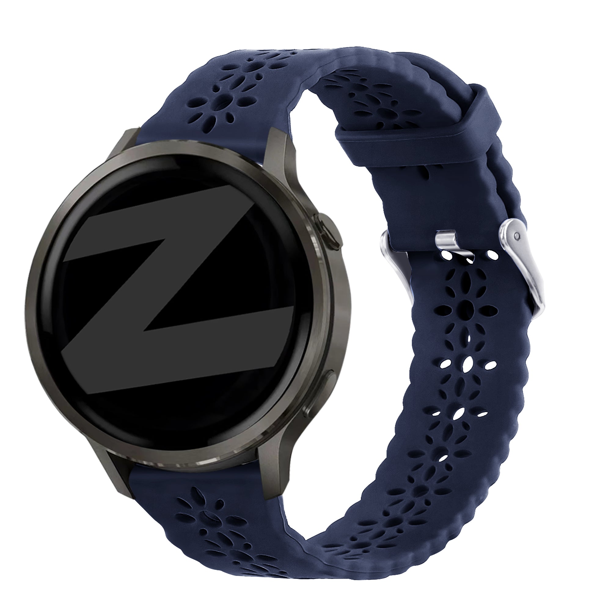 Bandz Garmin Vivoactive 3 Silicone Strap 'Lace' (Dark Blue)