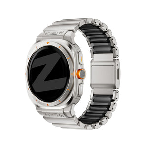 Bandz Correa titanio 'Hybrid' Samsung Galaxy Watch Ultra (titanio/negro)