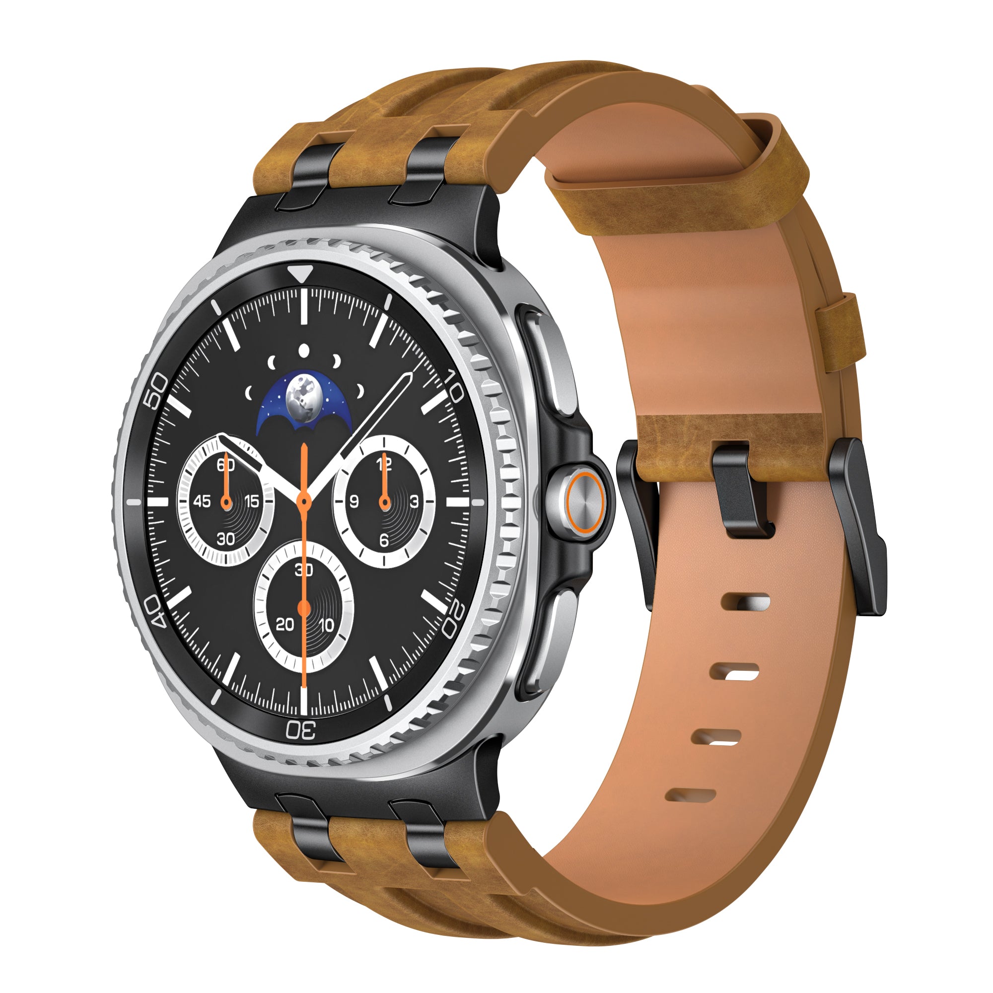 Samsung Galaxy Watch 8 Classic Solid Leather Strap (Brown)