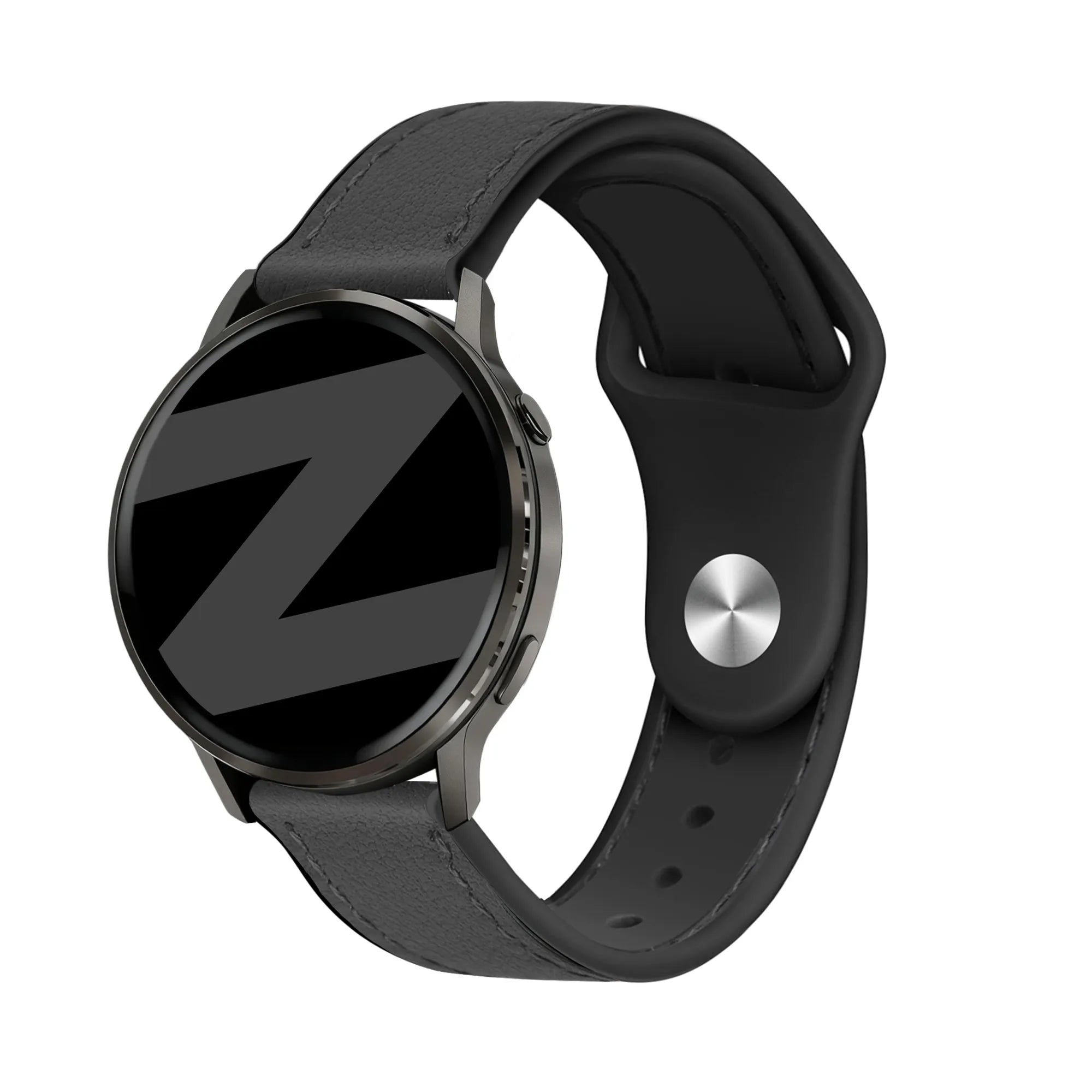 Bandz Correa cuero 'Híbrida' Garmin Vivoactive 5 (negro)