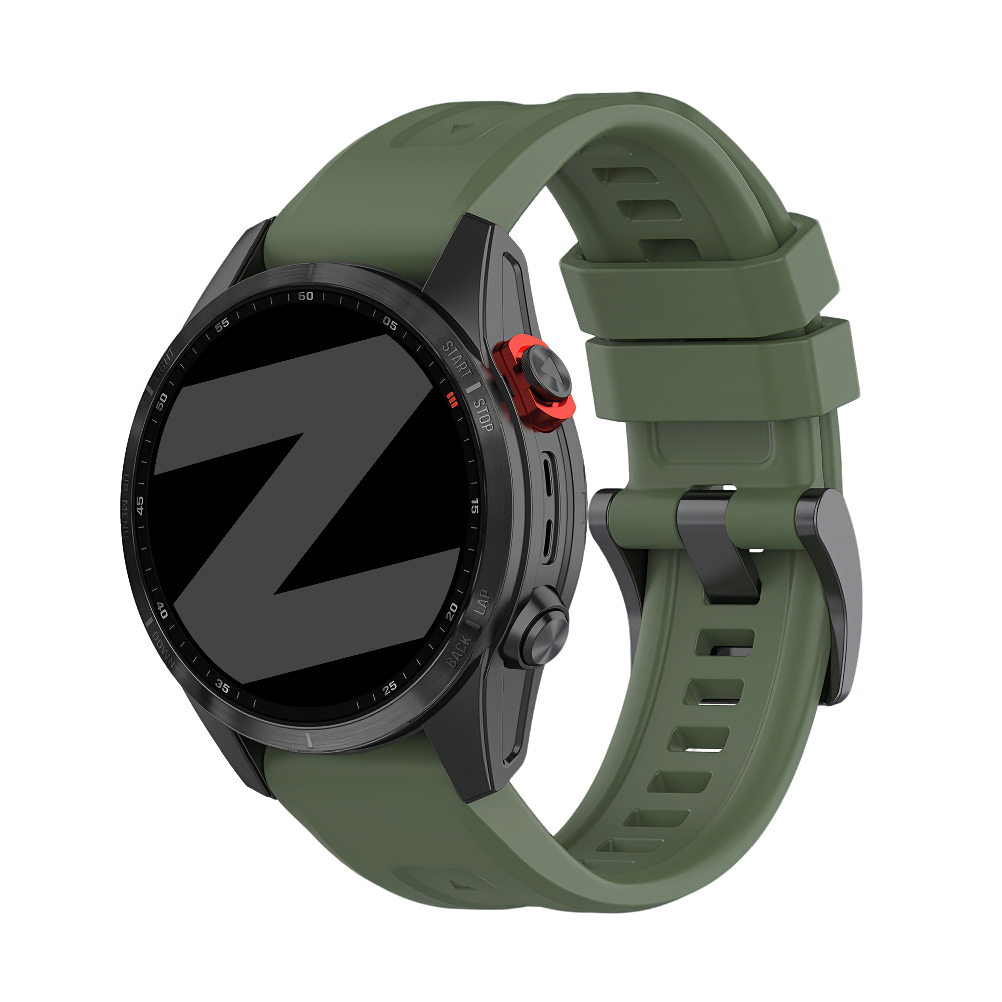 Bandz Correa silicona 'Classic' Garmin Descent G2 (verde militar)