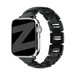 Bandz Correa acero premium 'Twisted' Apple Watch (negro)