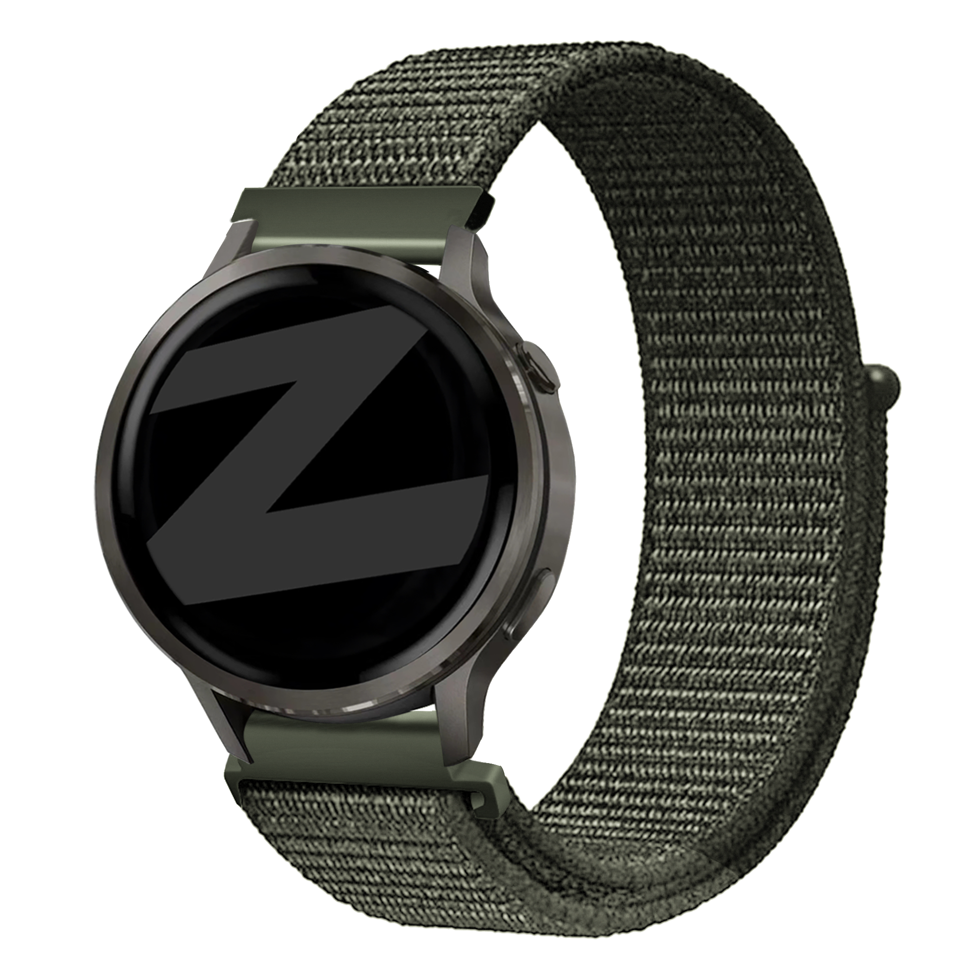 Bandz Garmin Venu 4 - 41mm Nylon Loop Strap (Dark Green)
