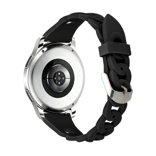 Bandz Actyve Smartwatch 20mm Silicone Strap 'Chains' (Black)