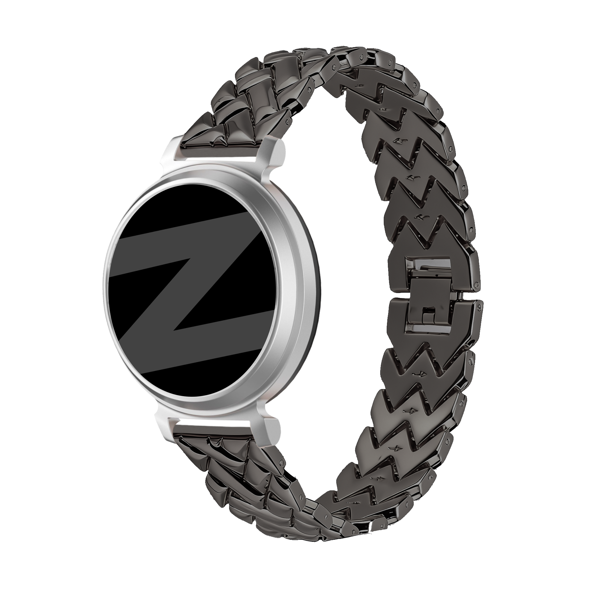 Bandz Correa metálica 'V-Type' Pebble Round 2 - 14mm (negro)