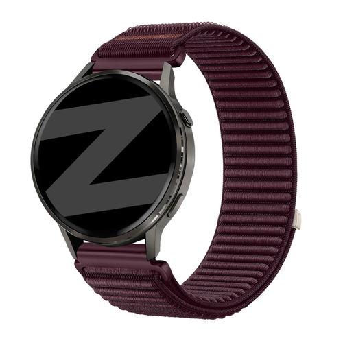 Bandz Garmin Vivomove HR Nylon Strap 'Wave' (Dark Purple)