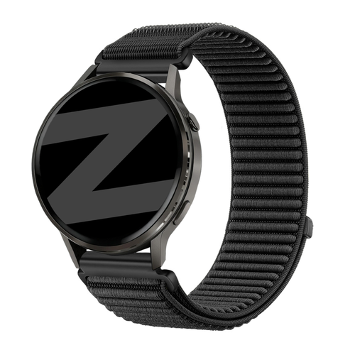 Bandz Garmin Forerunner 570 - 47mm Nylon Strap 'Wave' (Black)