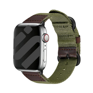 Correa lona Apple Watch (verde militar)