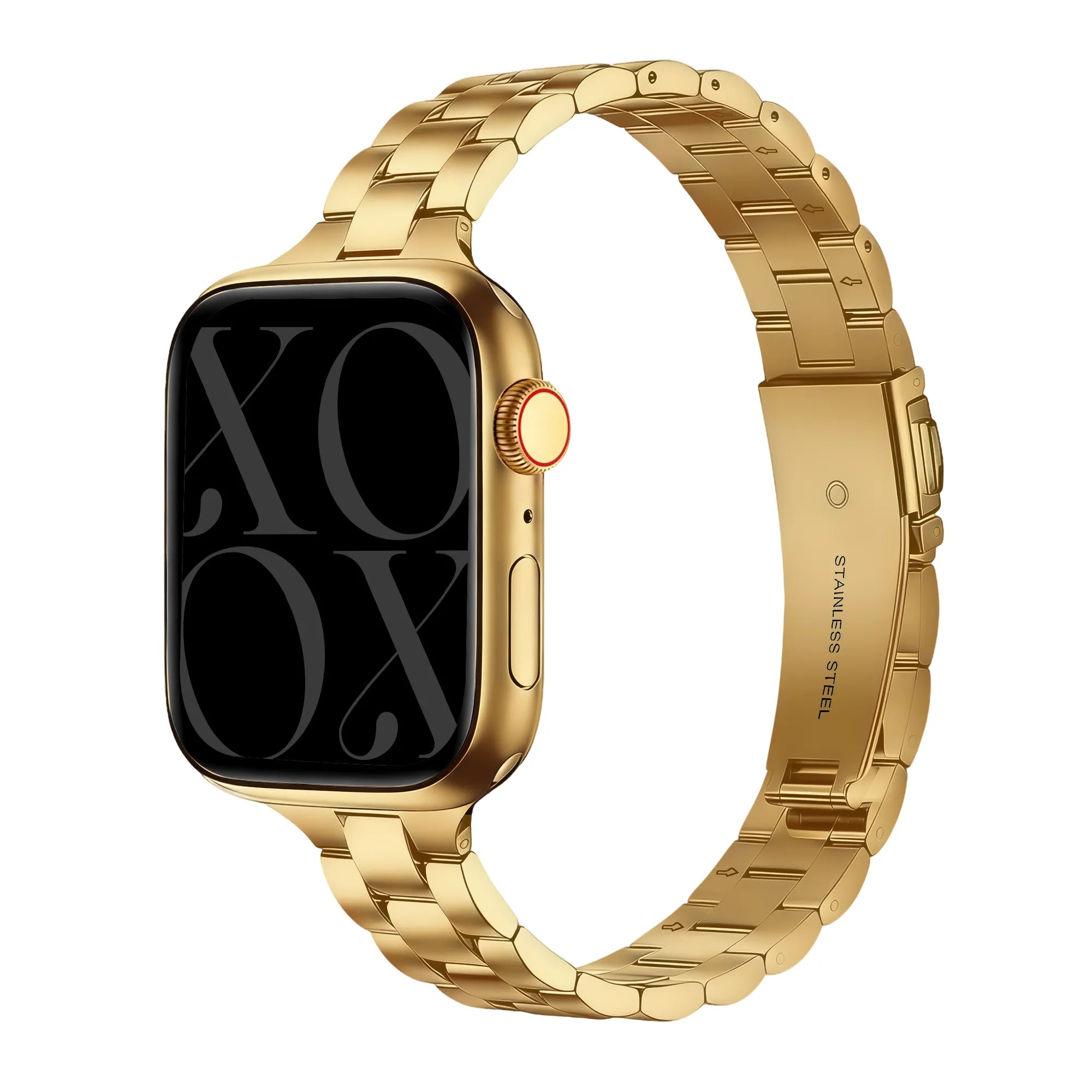 xoxo Wildhearts Correa acero fina Apple Watch (dorado)