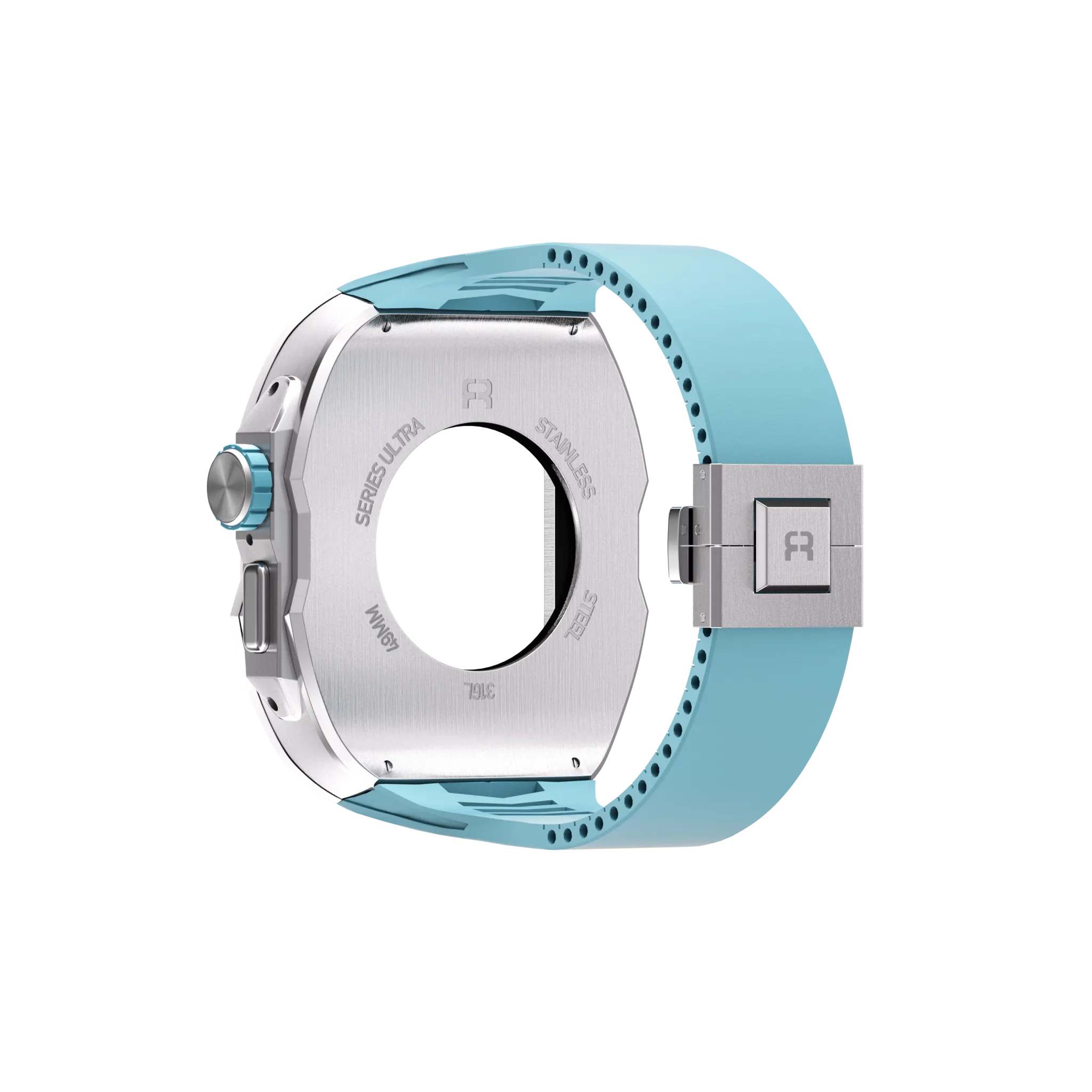 Reqior Funda con correa de goma Apple Watch Ultra (azul)