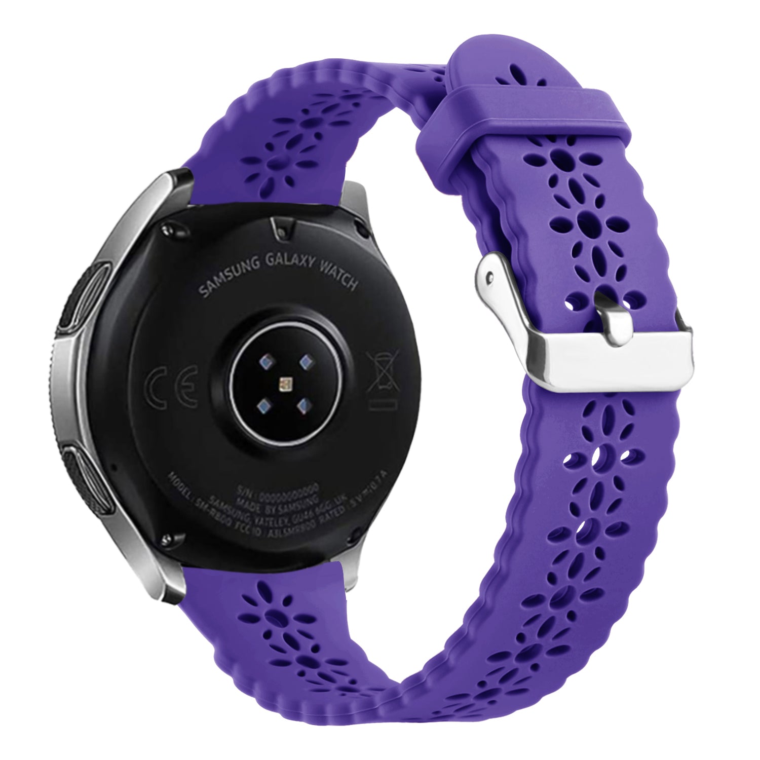 Correa de silicona con relieve Amazfit Bip U (Pro) (morado oscuro)