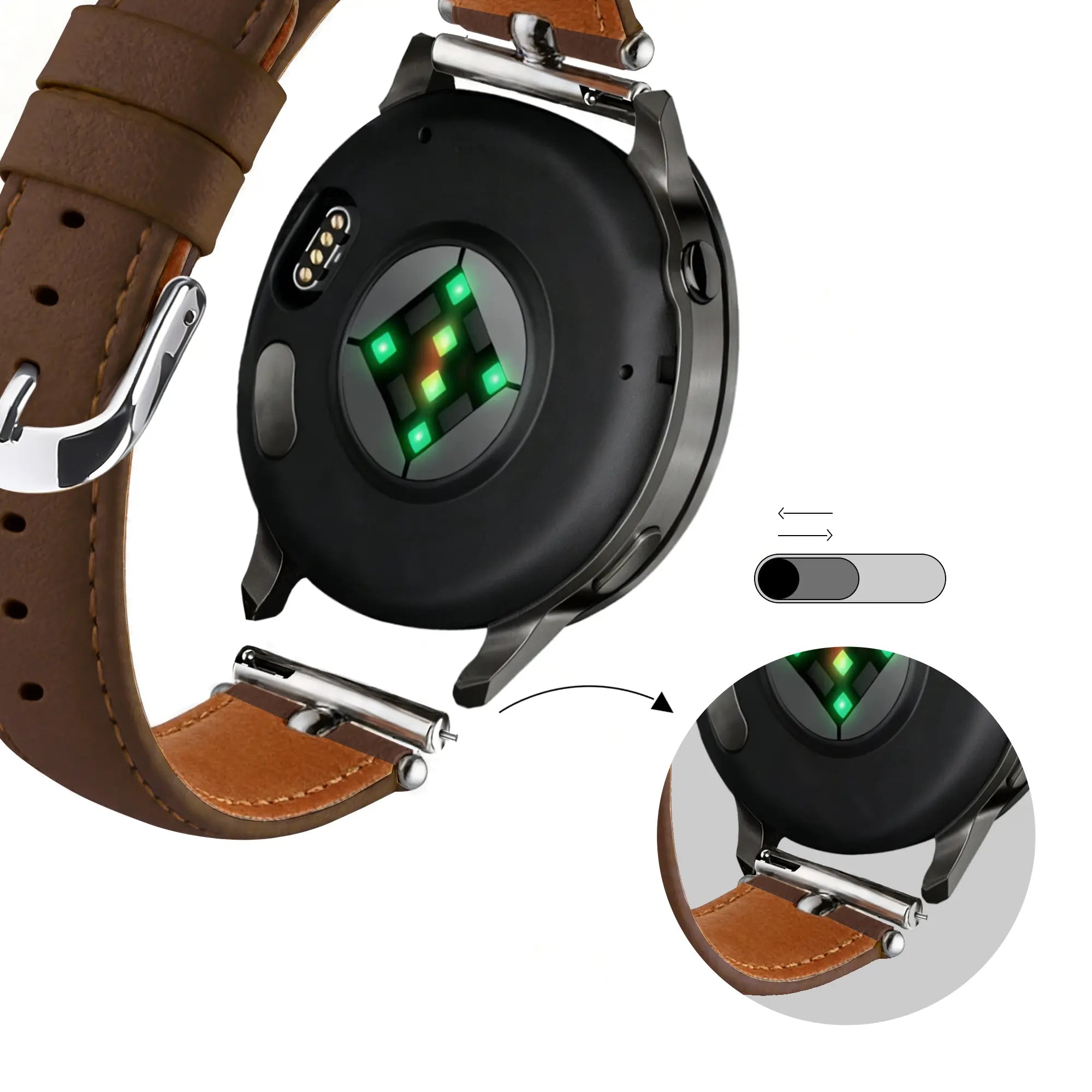 Bandz Correa silicona 'Bullet' Garmin Venu SQ 2 (marrón)