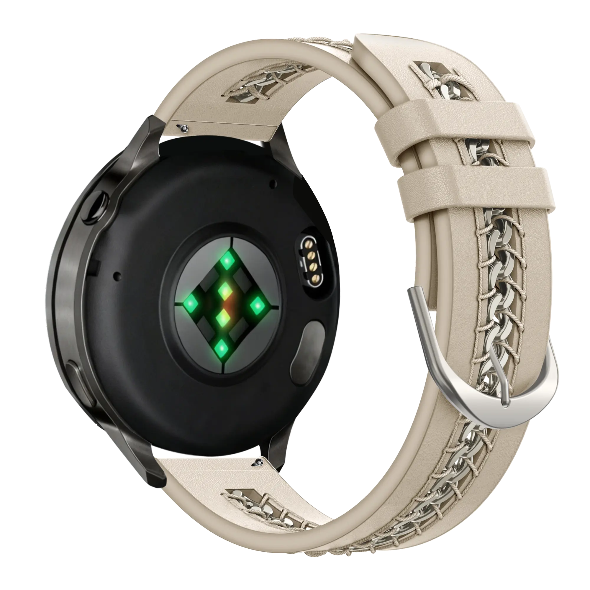 Bandz Correa cuero 'Chains' Garmin Forerunner 170 (beige)
