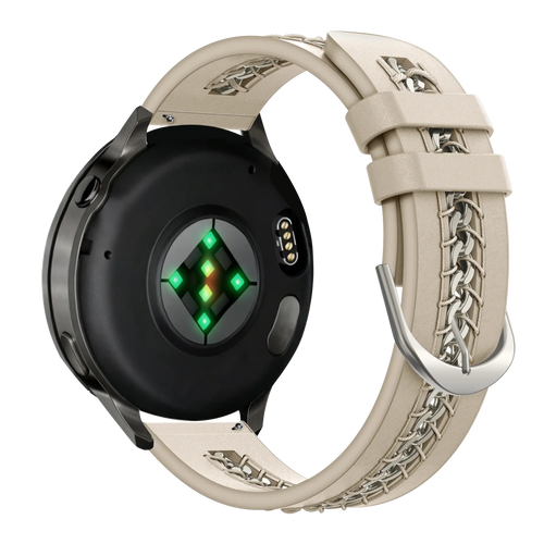 Bandz Xiaomi Amazfit GTS Leather Strap 'Chains' (Beige)