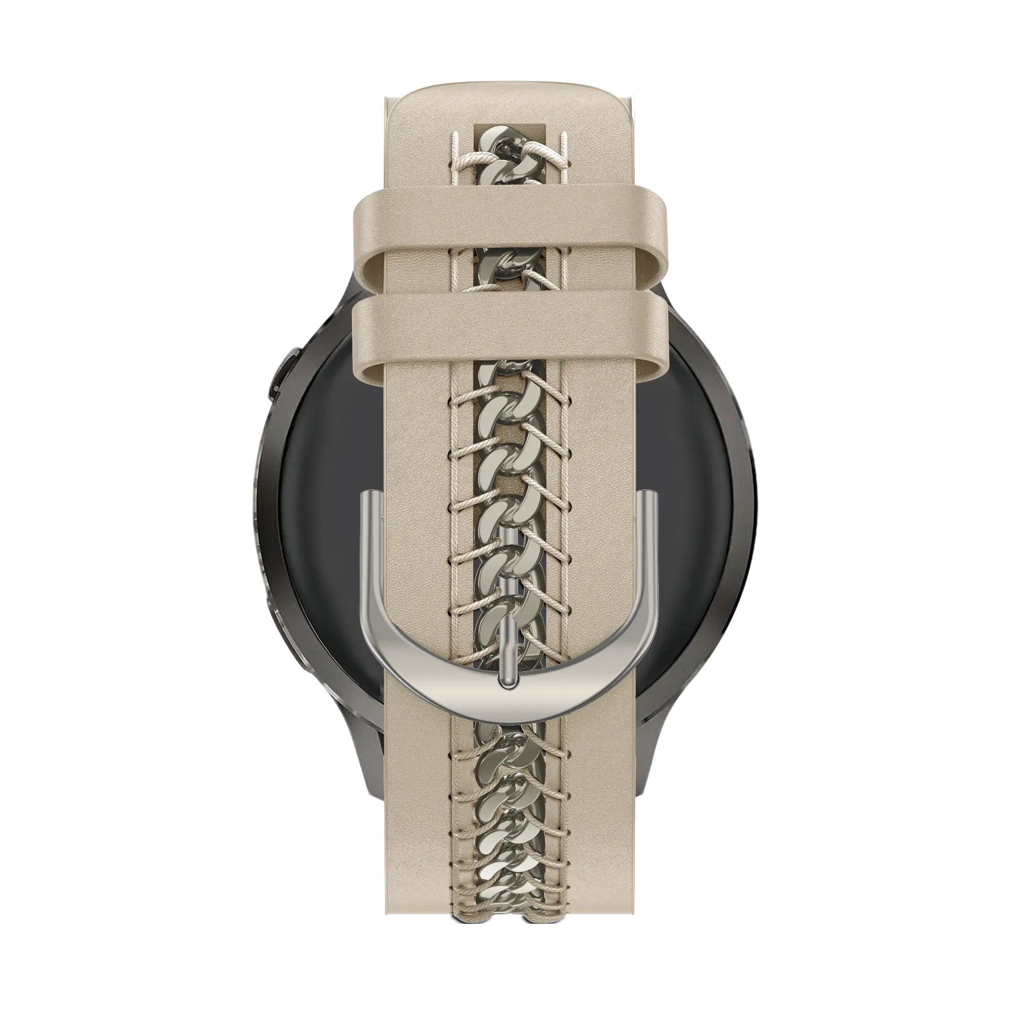 Bandz Xiaomi Amazfit GTS Leather Strap 'Chains' (Beige)