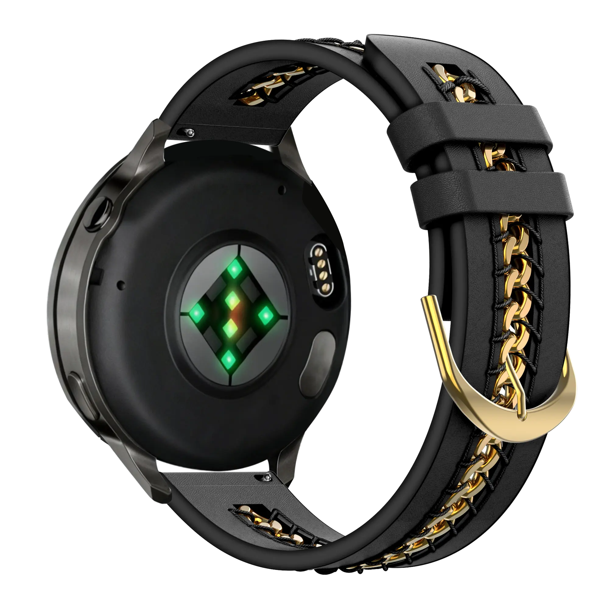 Bandz Correa cuero 'Chains' Garmin Forerunner 170 (negro)