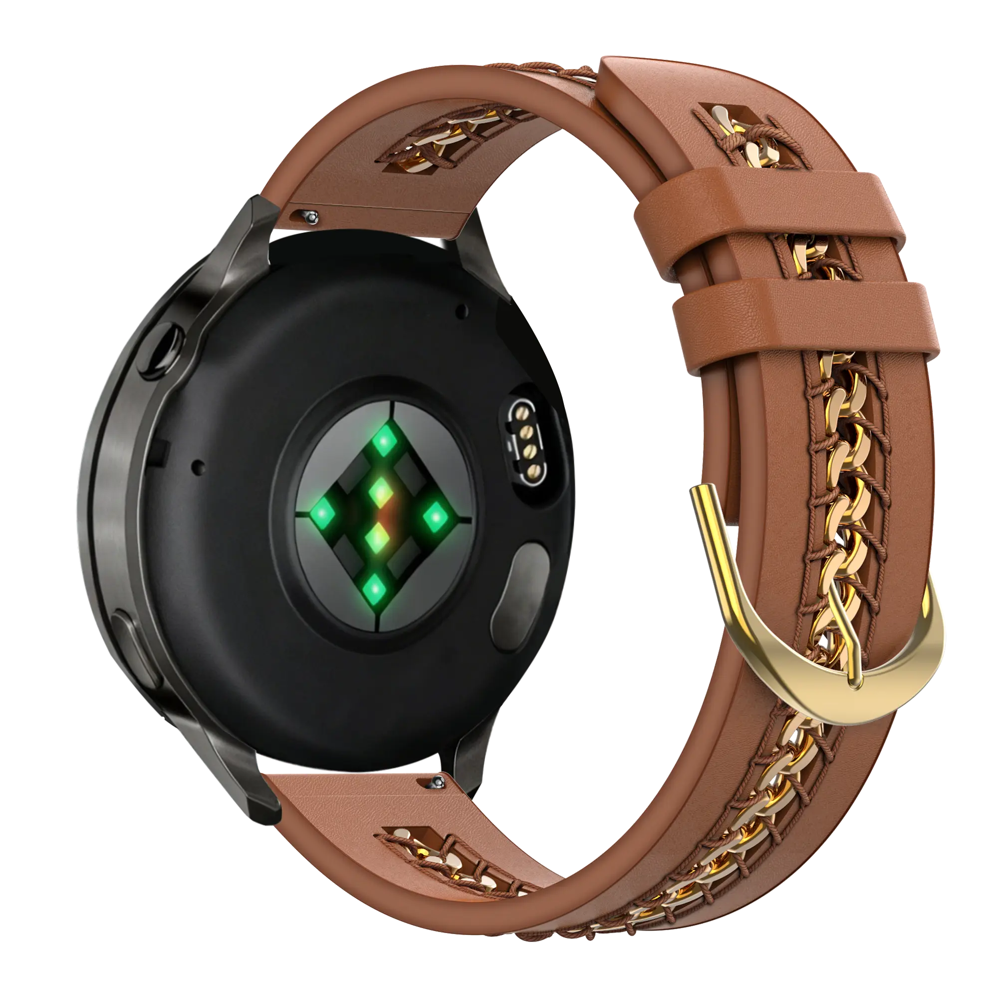 Bandz Correa cuero 'Chains' Garmin Forerunner 170 (marrón)