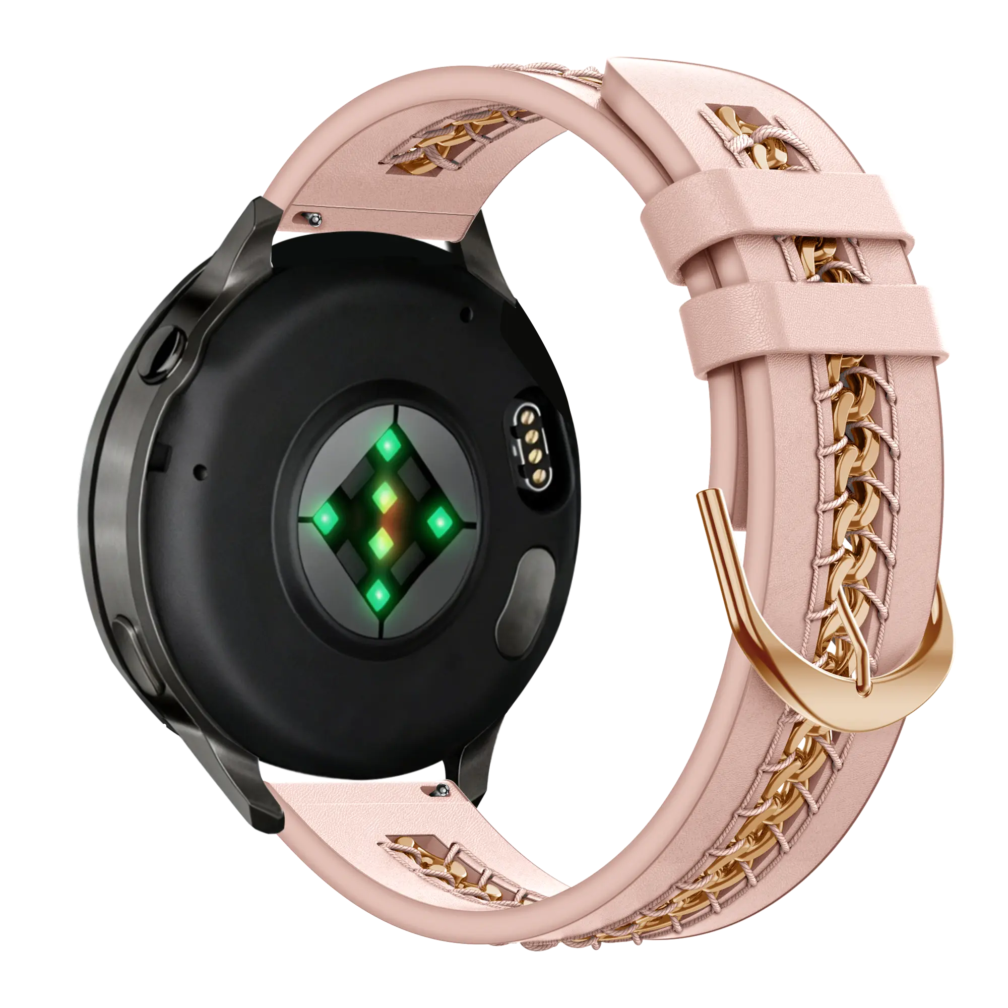 Bandz Correa cuero 'Chains' Garmin Forerunner 170 (rosa)