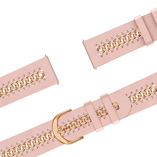 Bandz Correa cuero 'Chains' Samsung Galaxy Watch - 42mm (rosa)