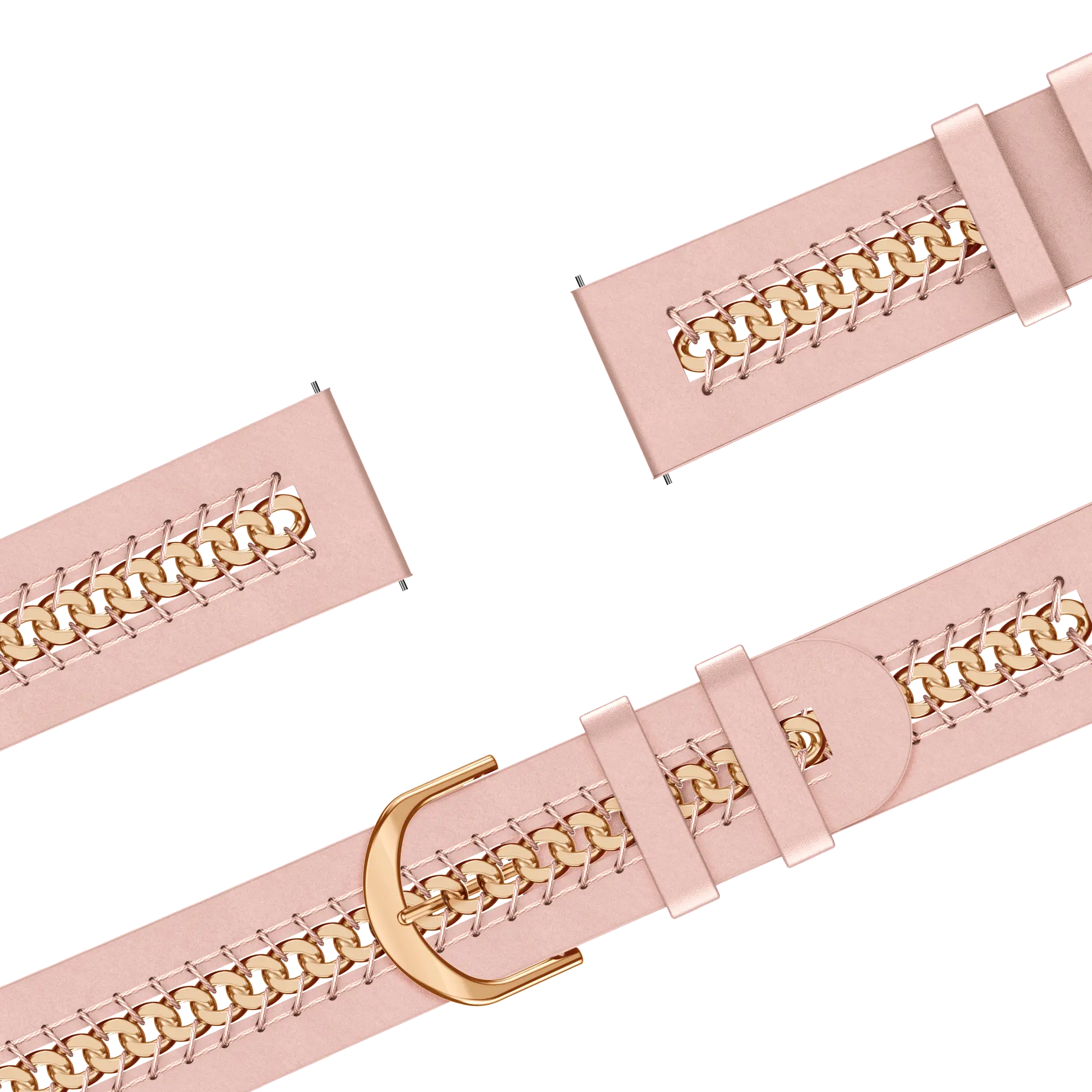 Bandz Correa cuero 'Chains' Samsung Galaxy Watch - 42mm (rosa)