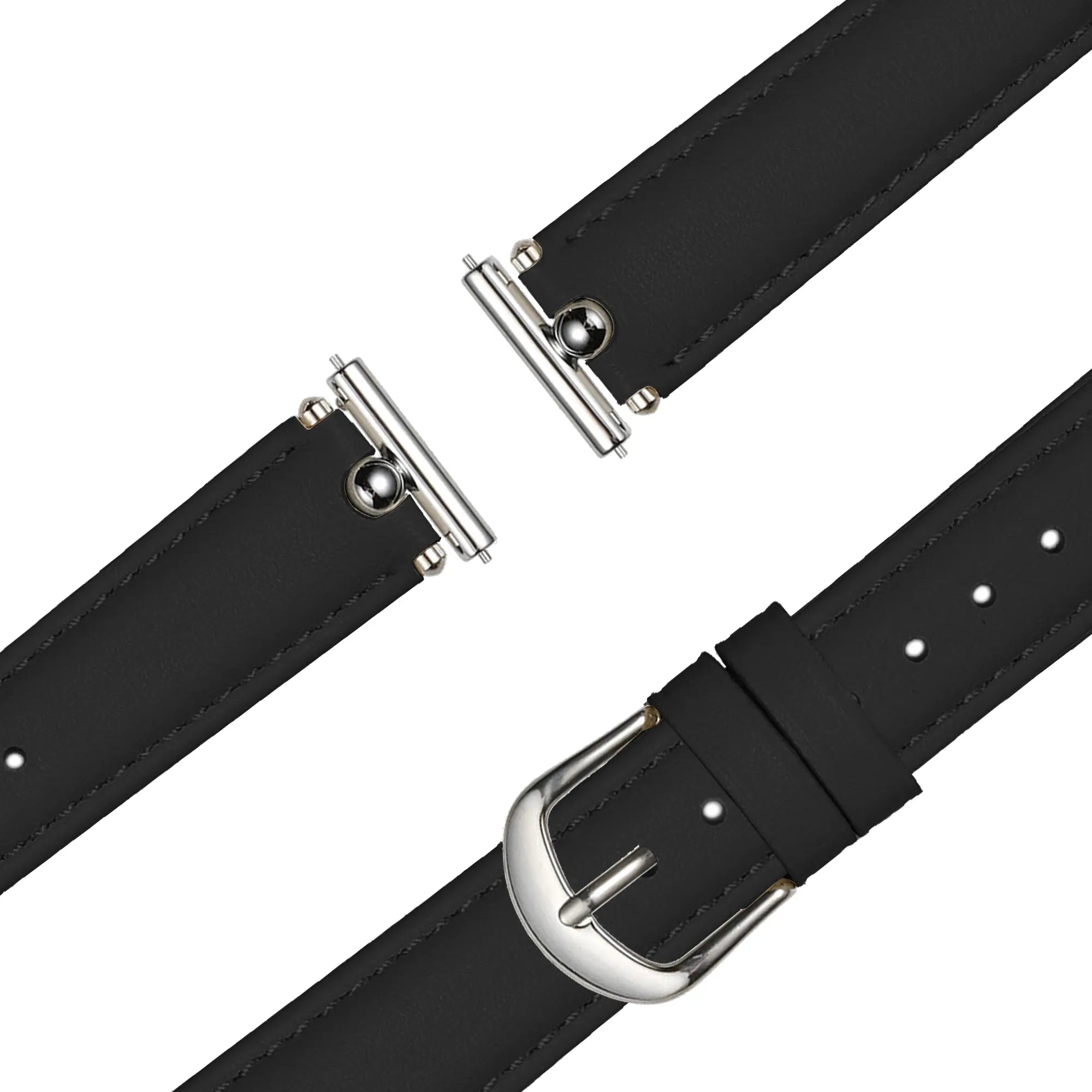 Bandz Samsung Galaxy Watch 4 Classic - 42mm Leather Strap 'Bullet' (Black)