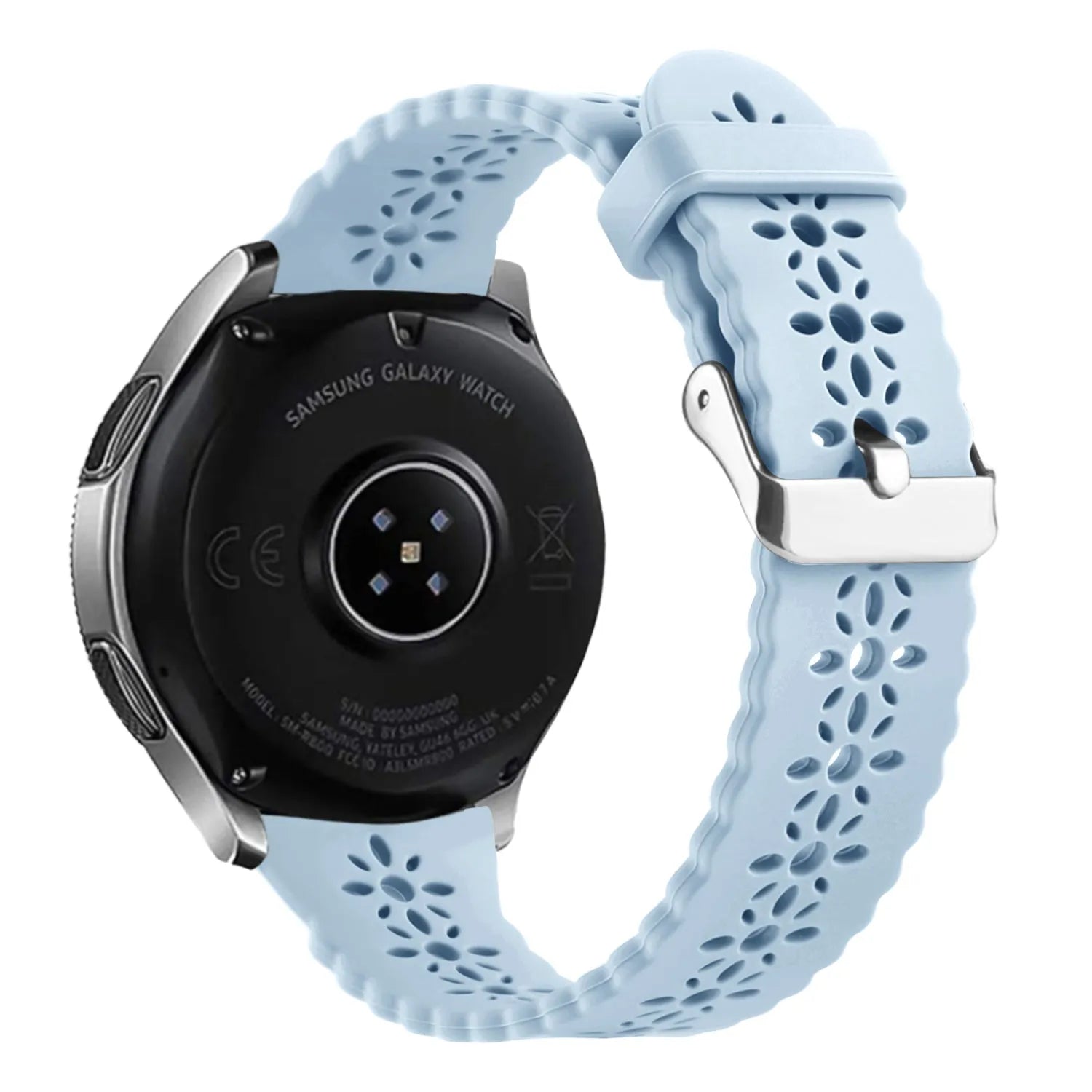 Correa de silicona con relieve Amazfit Bip U (Pro) (neblina azul)