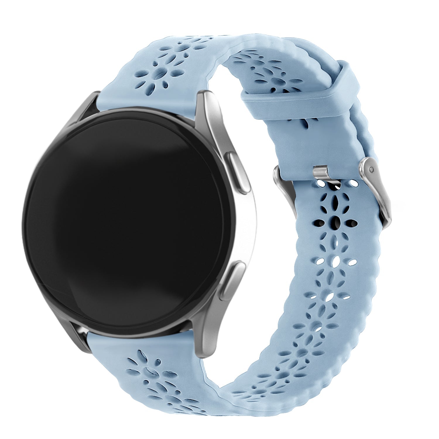 Correa de silicona con relieve Withings ScanWatch Nova (neblina azul)
