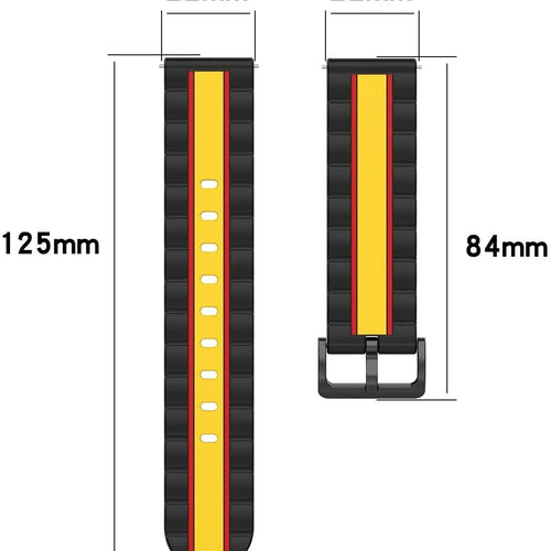 Correa edición especial ICE Smart TKS Rectangular 1.41 (negro/amarillo)