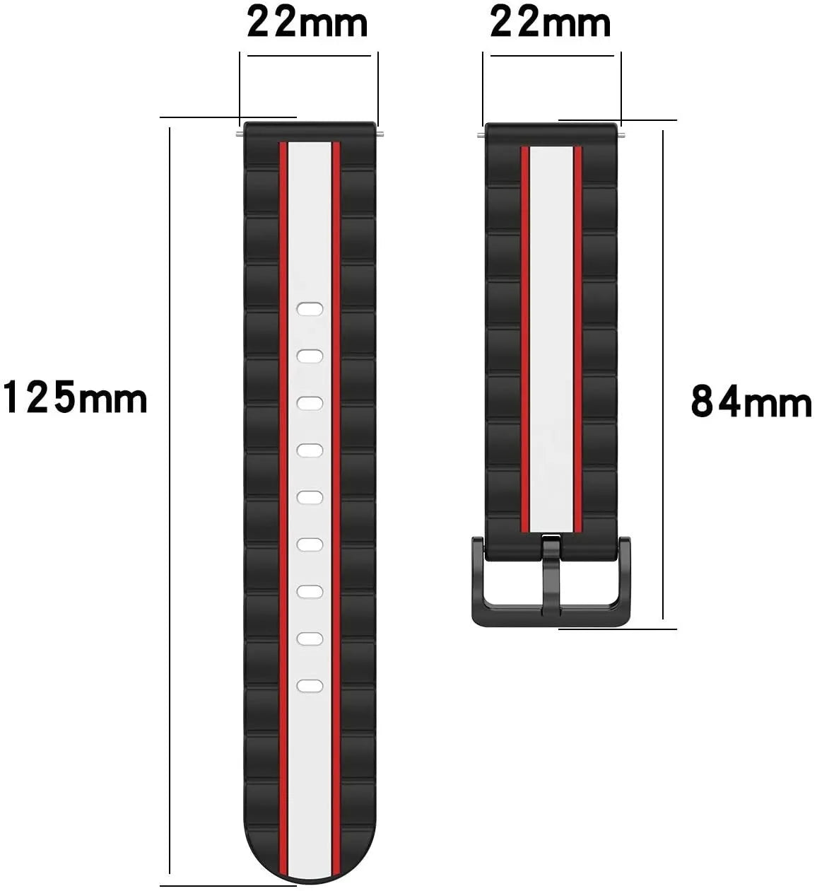 Gard Pro Health Smartwatch 3 - 48mm Special Edition Strap (Black/White)