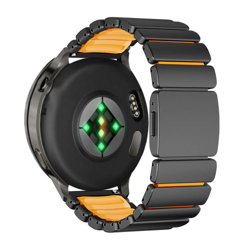 Bandz Huawei Watch GT 3 - 46mm Titanium Strap 'Hybrid' (Black/Orange)