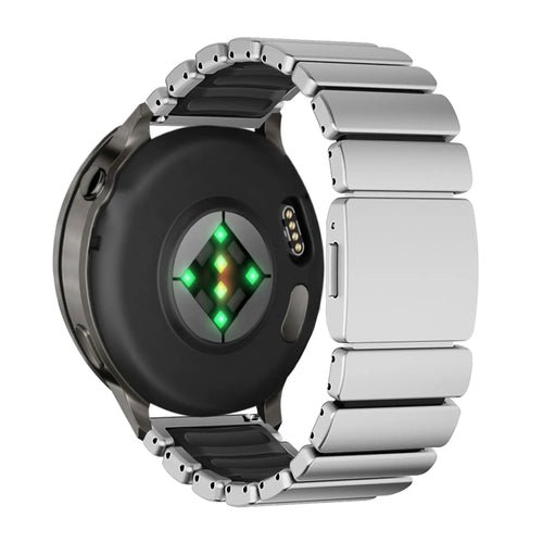 Bandz Huawei Watch 4 (Pro) Titanium Strap 'Hybrid' (Titanium/Black)