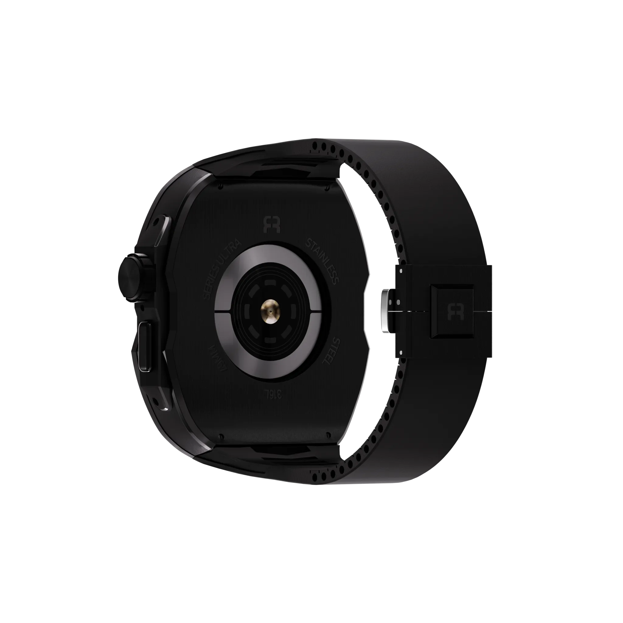 Reqior Funda con correa de goma Apple Watch Ultra (negro)
