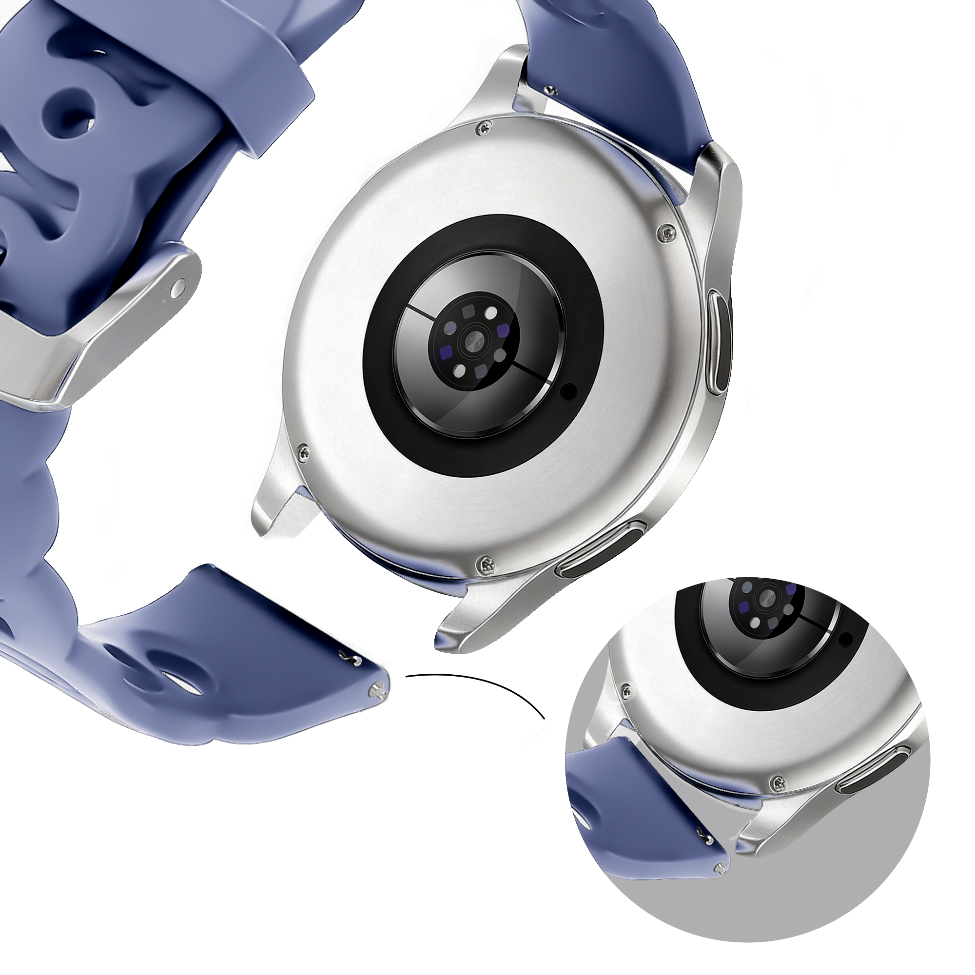 Bandz Huawei Watch GT 3 42mm Silicone Strap 'Chains' (Lavender)