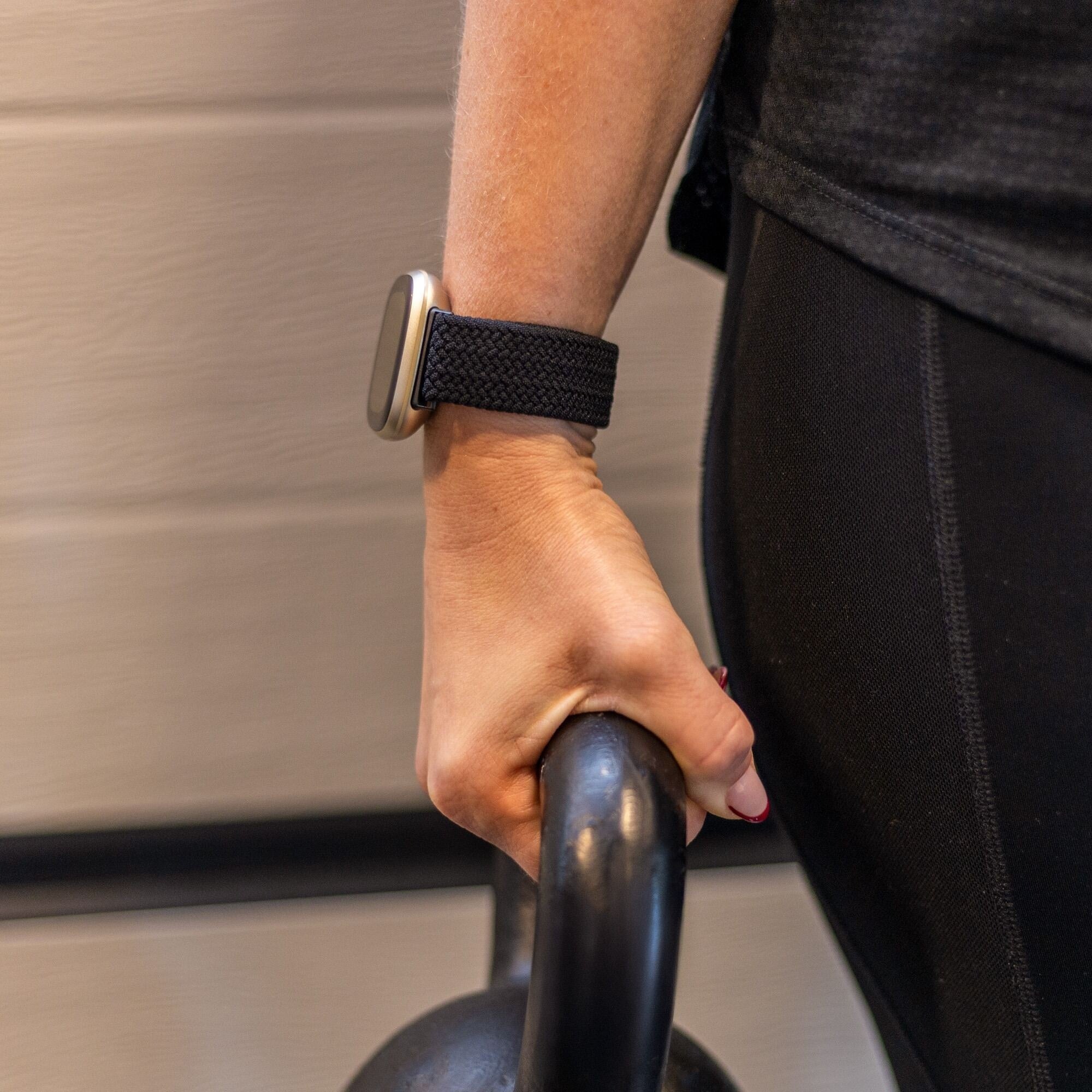Correa trenzada ajustable Fitbit Versa 3 (negro)