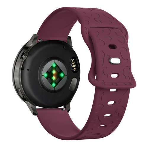 Bandz Correa silicona 'Leopard' Garmin Vivoactive 3 (rojo vino)