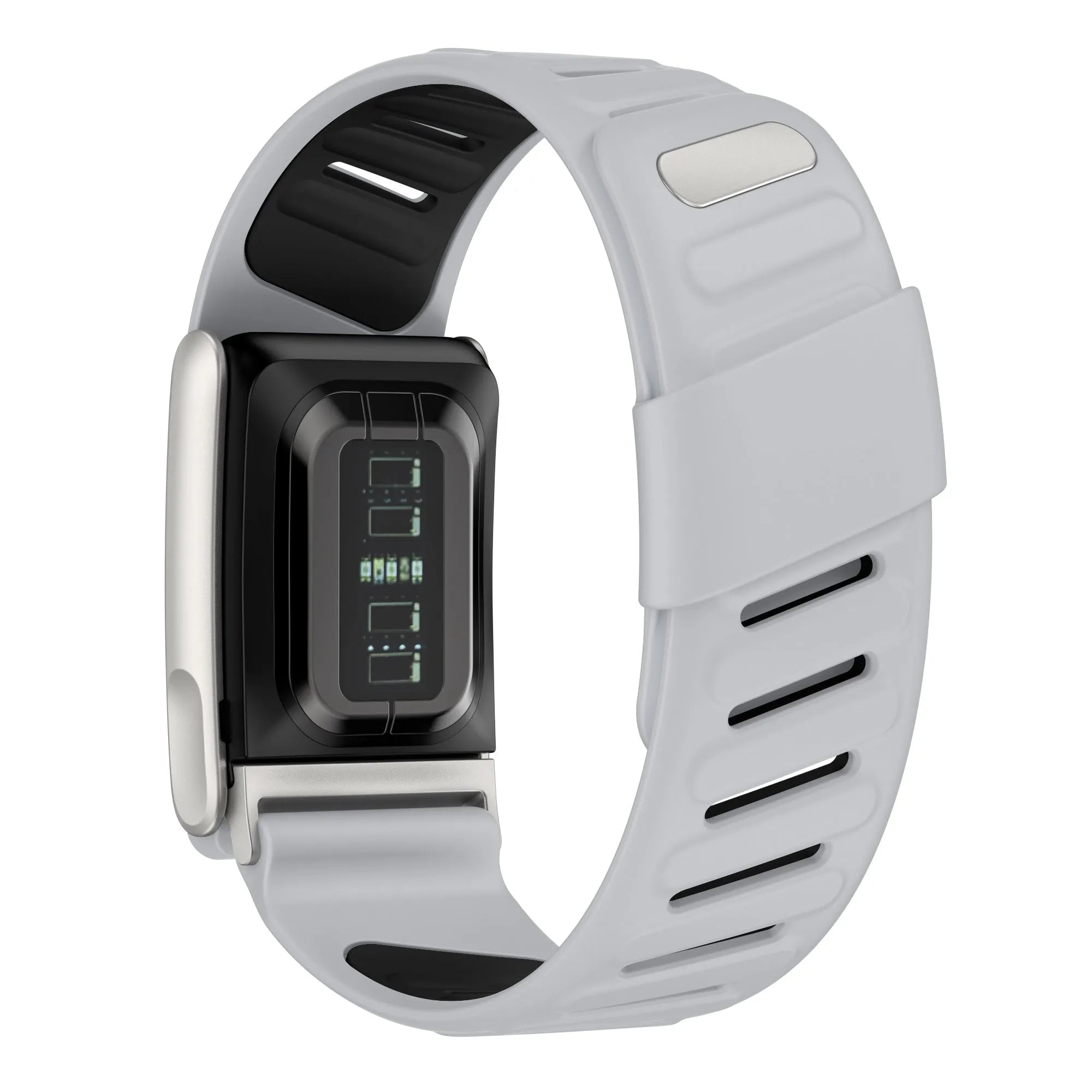 Correa deportiva compatible con Whoop MG (gris claro/negro)