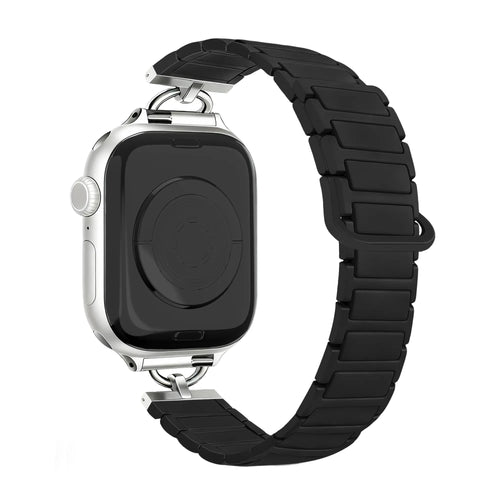 Bandz Correa silicona magnético 'fino' Apple Watch (negro)