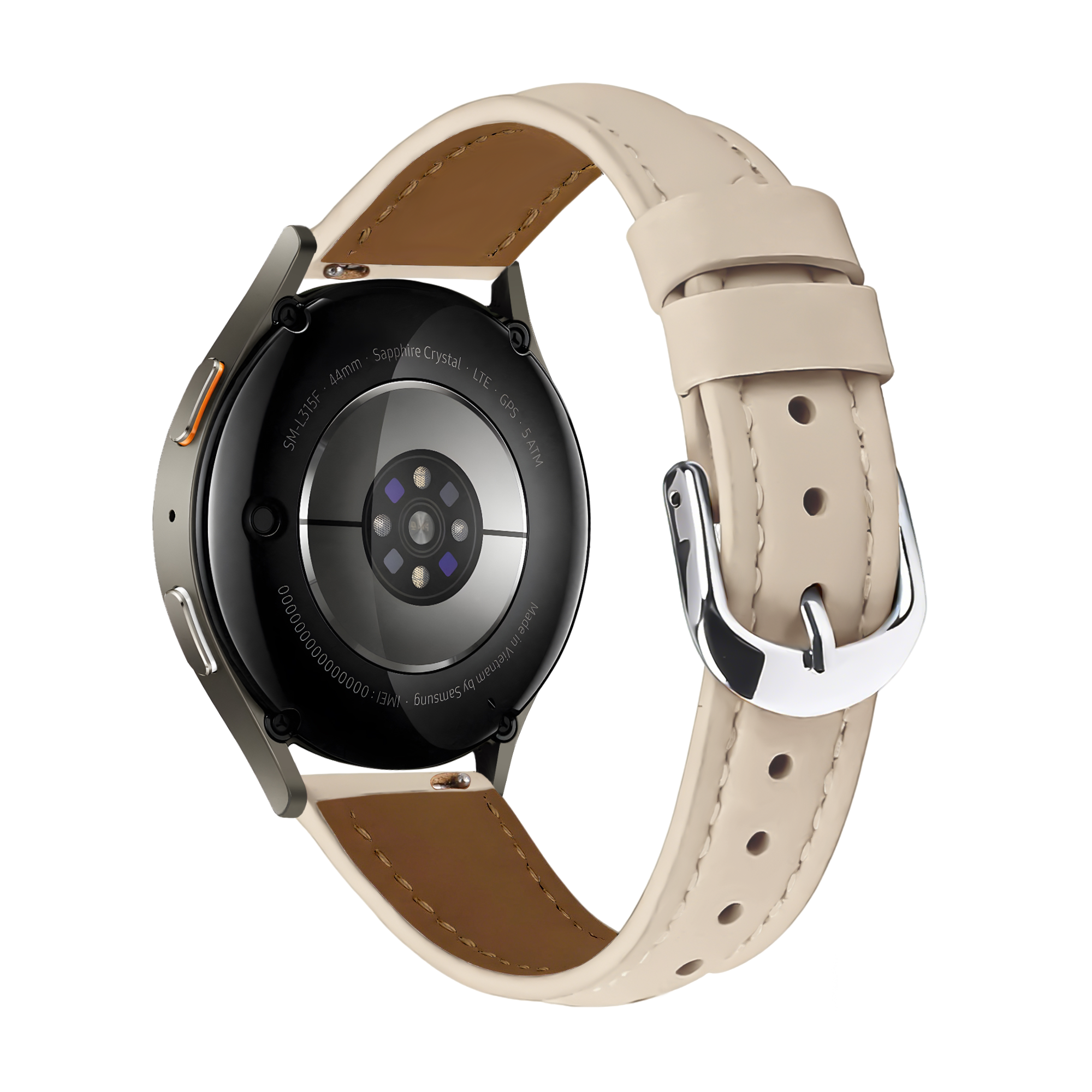 Samsung Galaxy Watch 6 - 44mm Slimfit Leather Strap (Milk Tea)