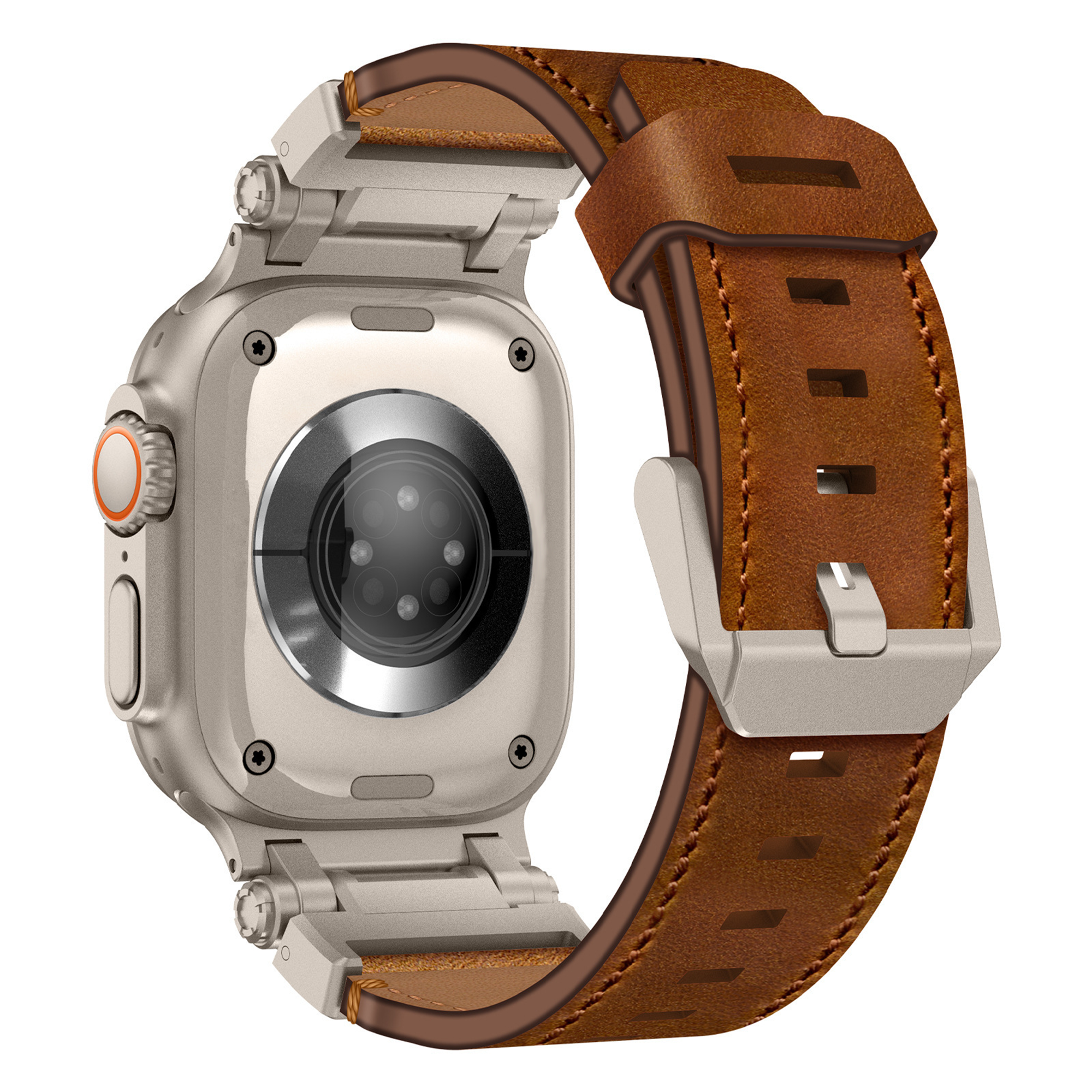 Bandz Apple Watch Ultra Leather Strap 'Explorer' (Brown)