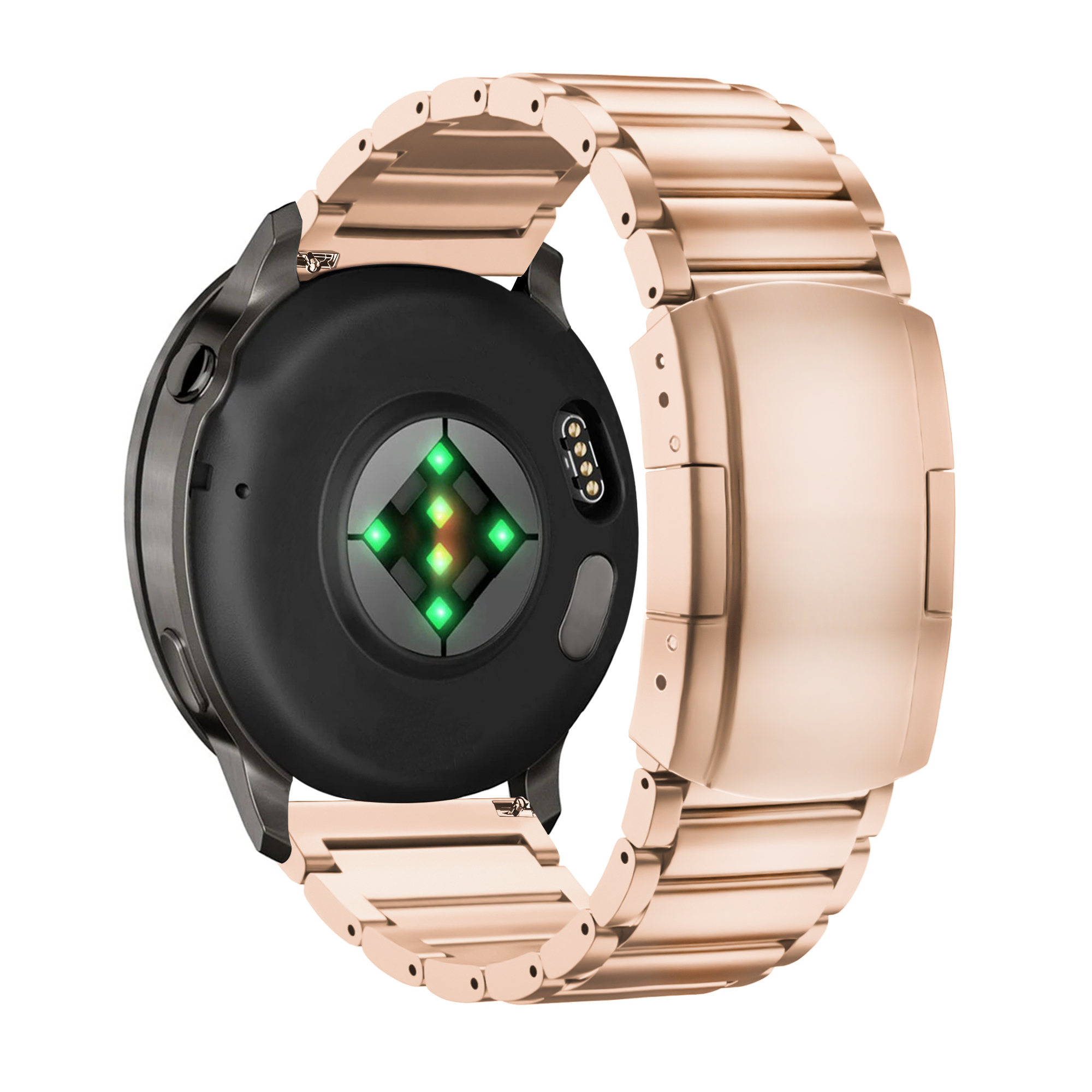 Bandz Garmin Vivoactive 3 Titanium Link Strap (Rose Gold)