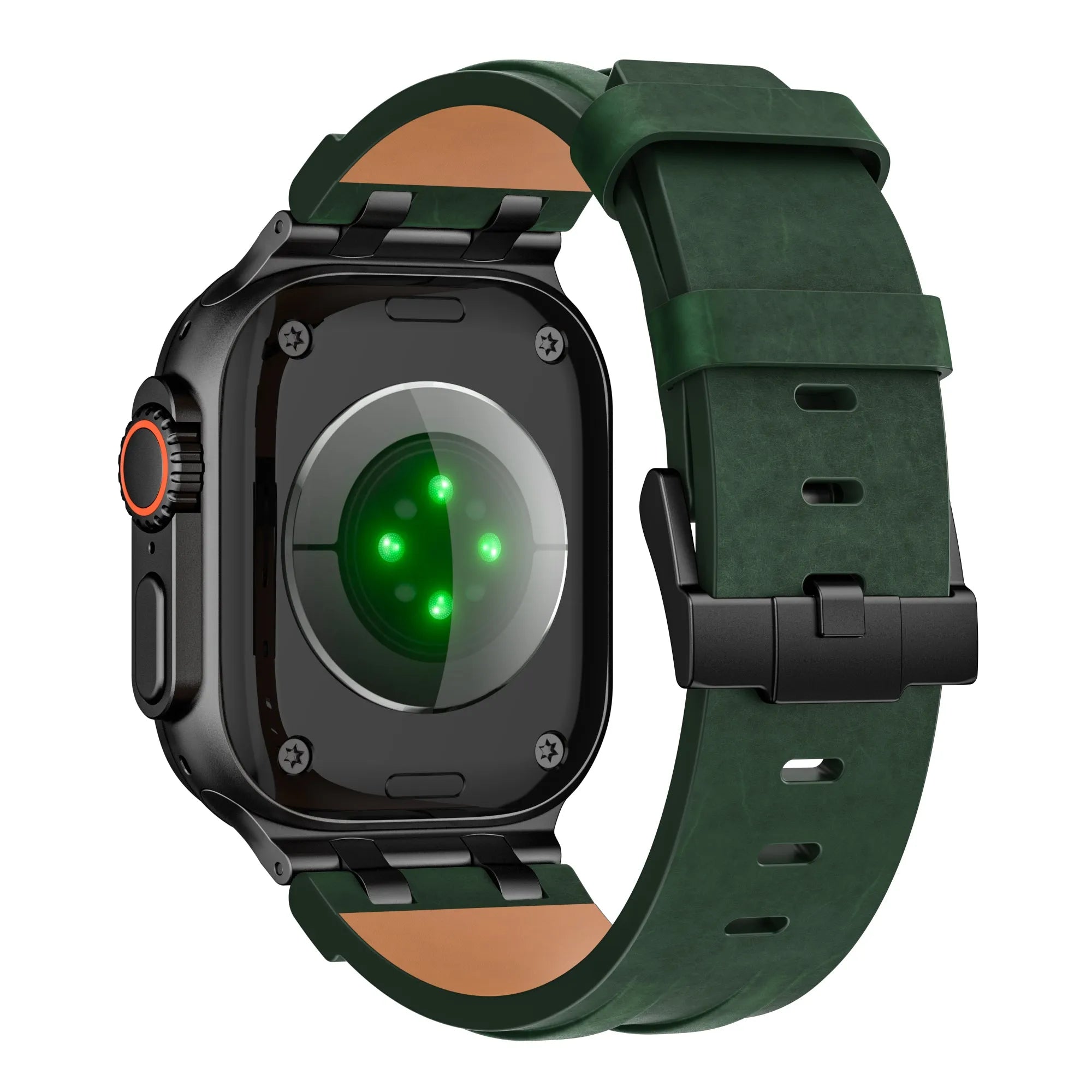 Correa cuero AP Apple Watch (verde oscuro)