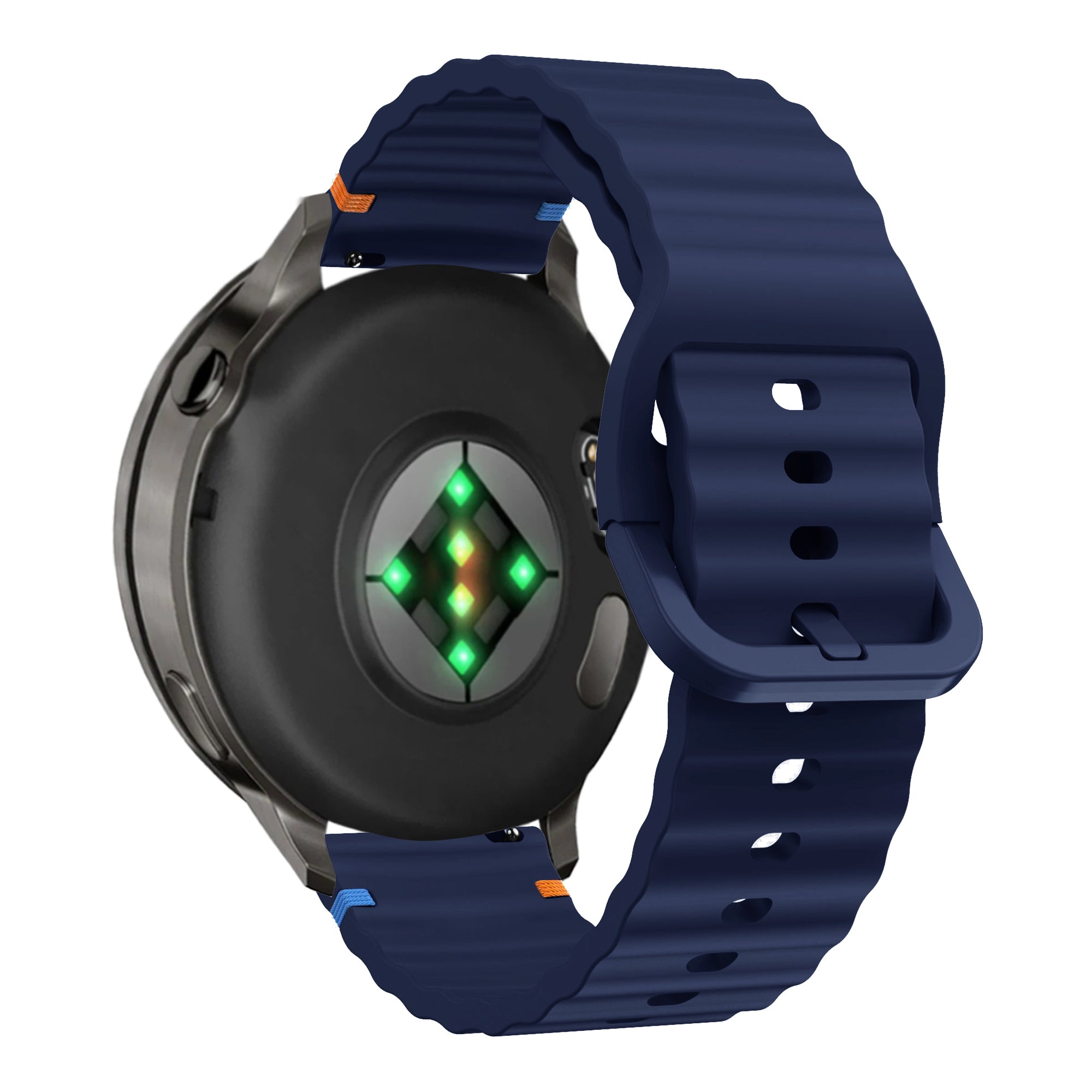 Bandz Garmin Vivoactive 3 Silicone Strap 'Wave' (Dark Blue)