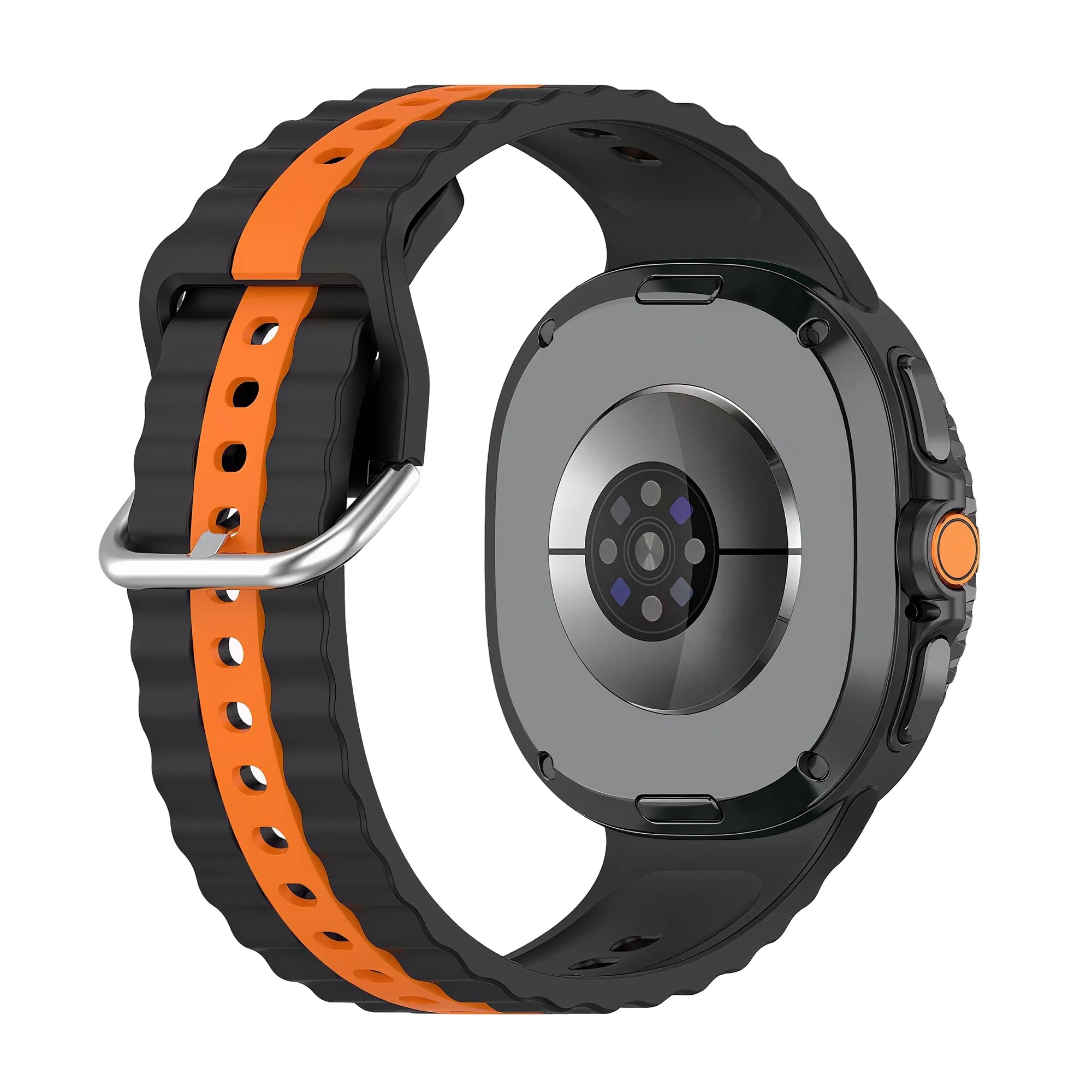 Samsung Galaxy Watch 8 - 40mm Dual Sport Strap (Black/Orange)