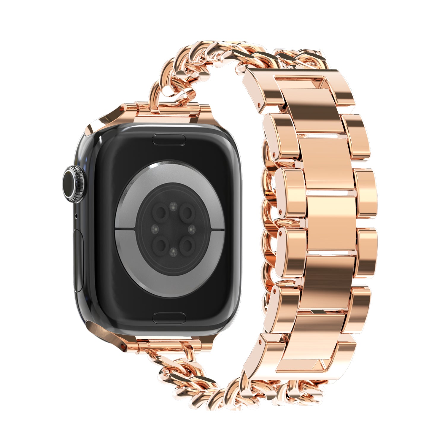 Bandz Apple Watch Steel Strap 'Double Tour' (Rose Gold)
